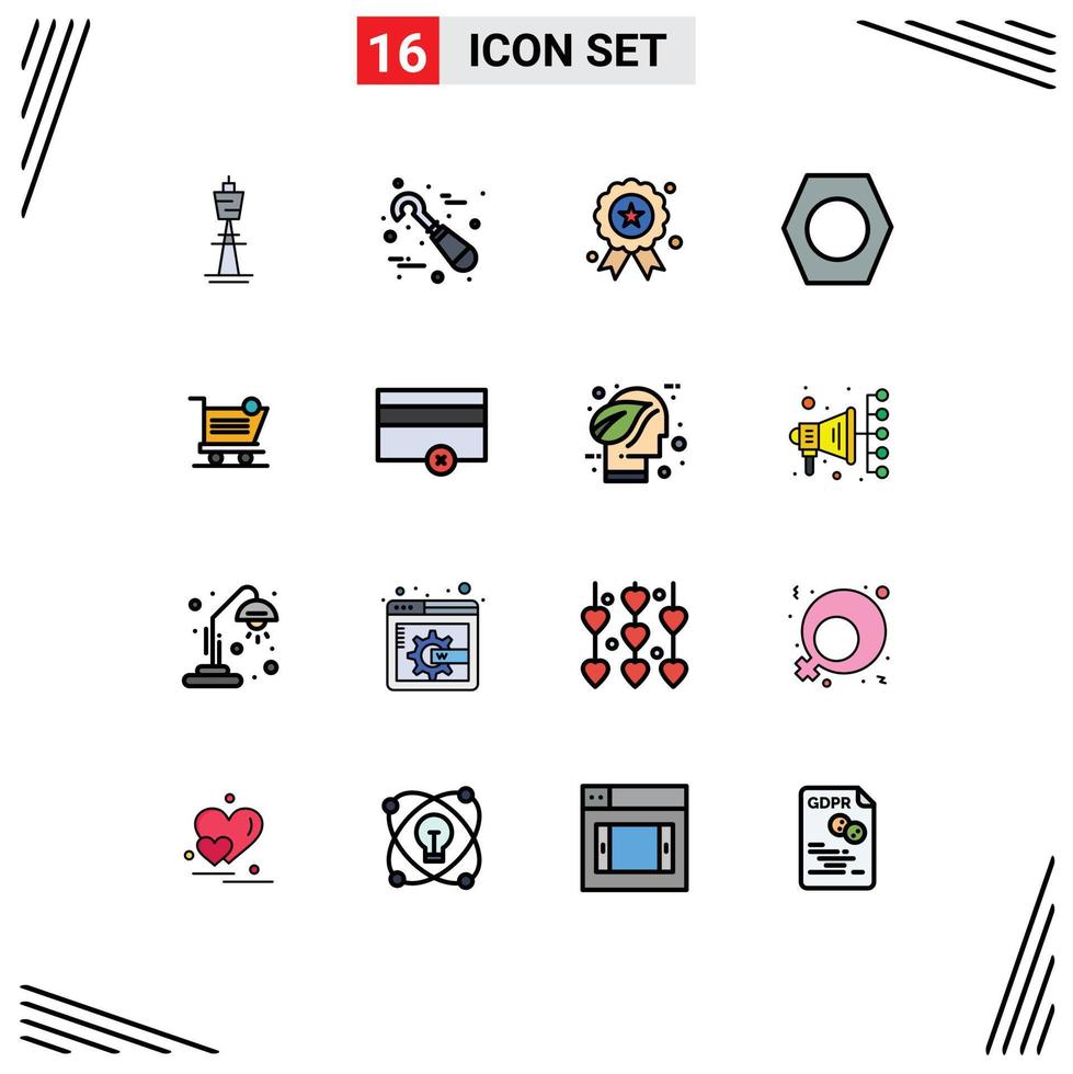 16 Creative Icons Modern Signs and Symbols of cart bolt stomatology arrow independence day Editable Creative Vector Design Elements