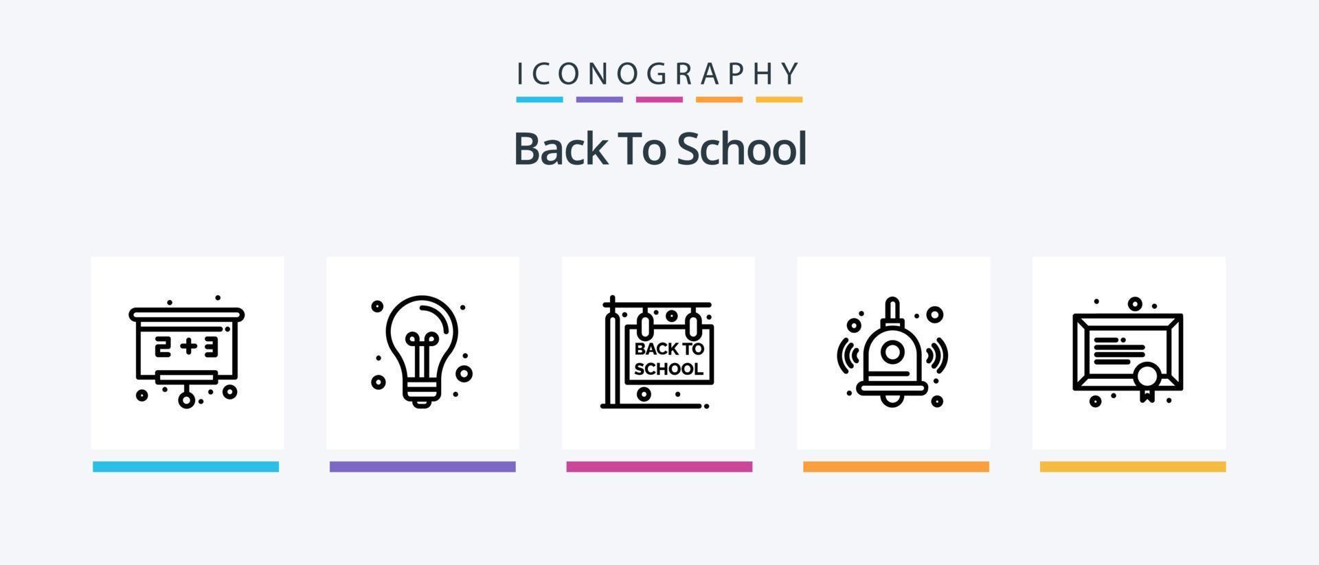 Back To School Line 5 Icon Pack Including . storage. paper plane. school. document. Creative Icons Design vector