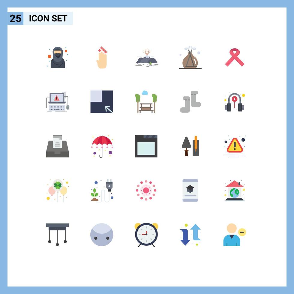 25 Creative Icons Modern Signs and Symbols of aids spa nature lab green blast Editable Vector Design Elements