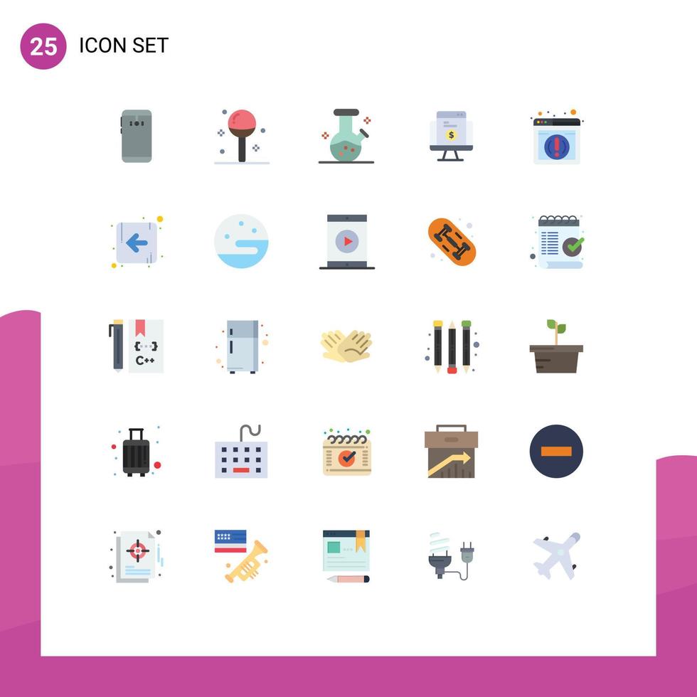 25 Creative Icons Modern Signs and Symbols of website shopping lollipop online potion Editable Vector Design Elements