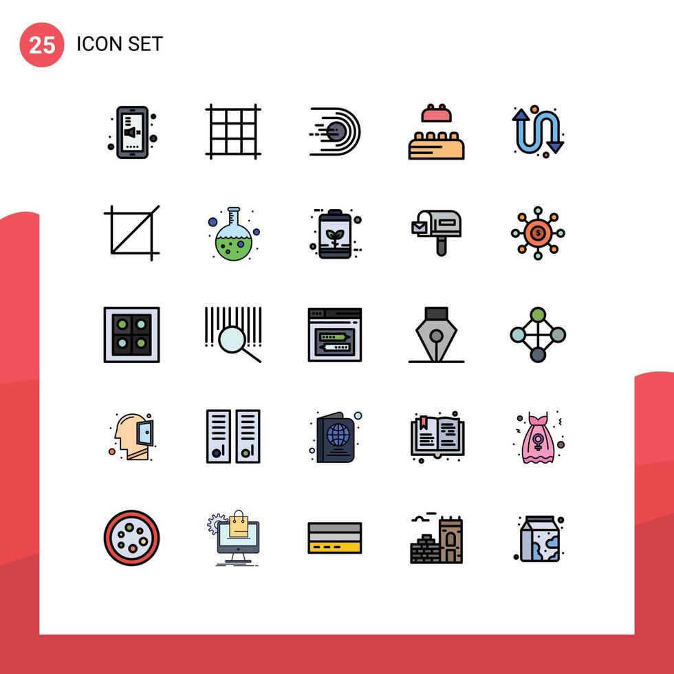 25 iconos creativos signos y símbolos modernos del kit de reloj de herramientas elementos de diseño vectorial editables lego de repetición ligera vector