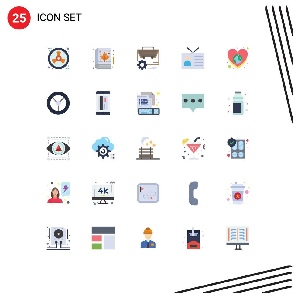 Pack of 25 Modern Flat Colors Signs and Symbols for Web Print Media such as vintage output device bag global network manufacturing Editable Vector Design Elements