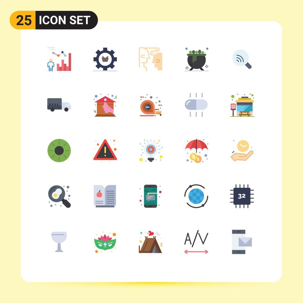 paquete de iconos de vector de stock de 25 signos y símbolos de línea para elementos de diseño de vector editables de comunicación de interacción de comercio de caldero de vacaciones