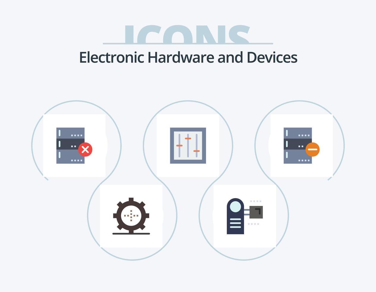 Devices Flat Icon Pack 5 Icon Design. backup. mixer. equipment. electronics. devices vector