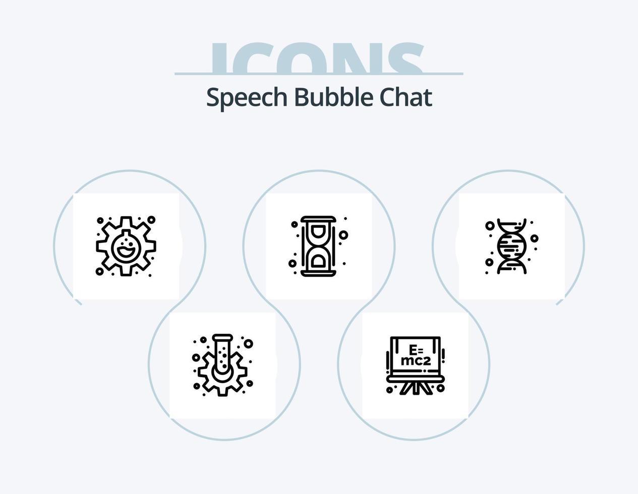 Chat Line Icon Pack 5 Icon Design. . message. vector