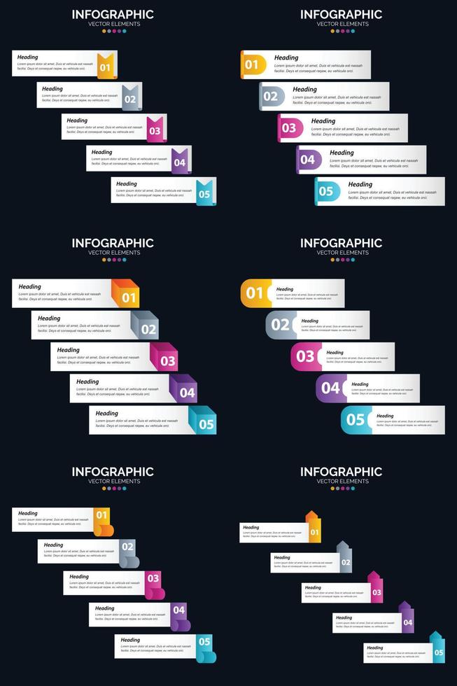 Streamline your presentation with Vector 6 Infographics Pack and timelines