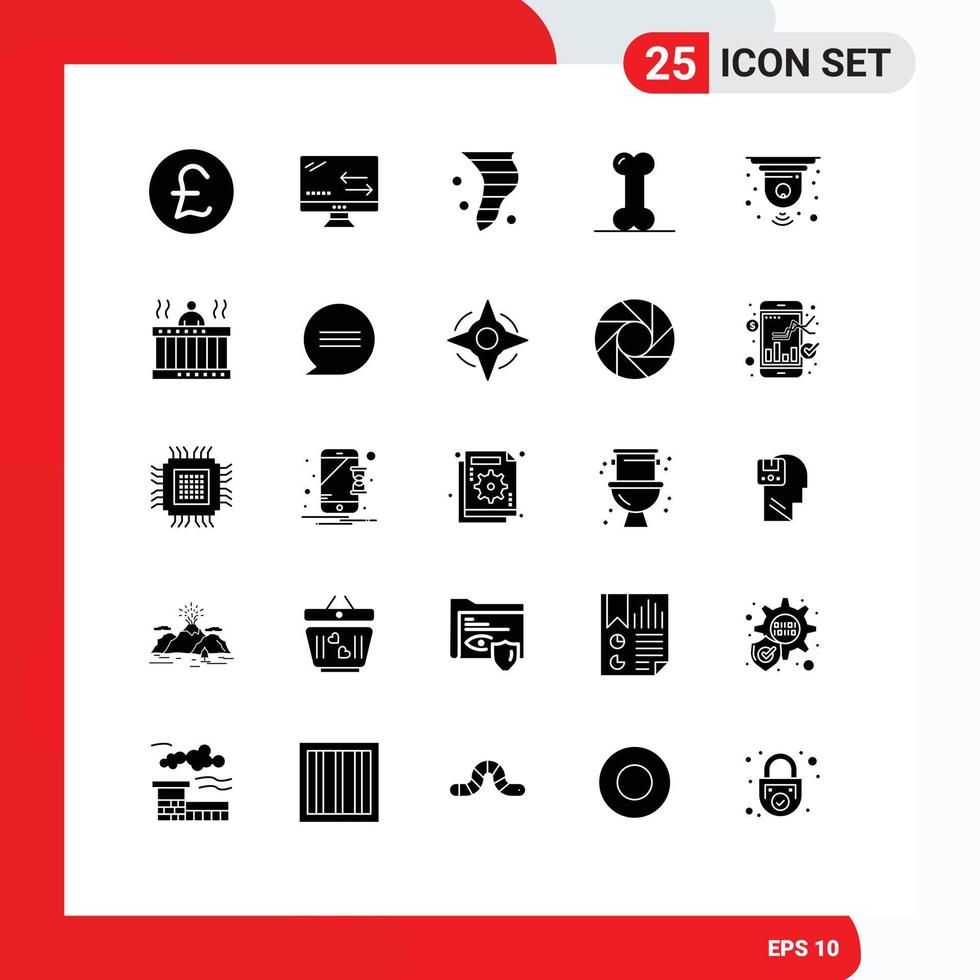 Editable Vector Line Pack of 25 Simple Solid Glyphs of circuit joints blowing human anatomy Editable Vector Design Elements