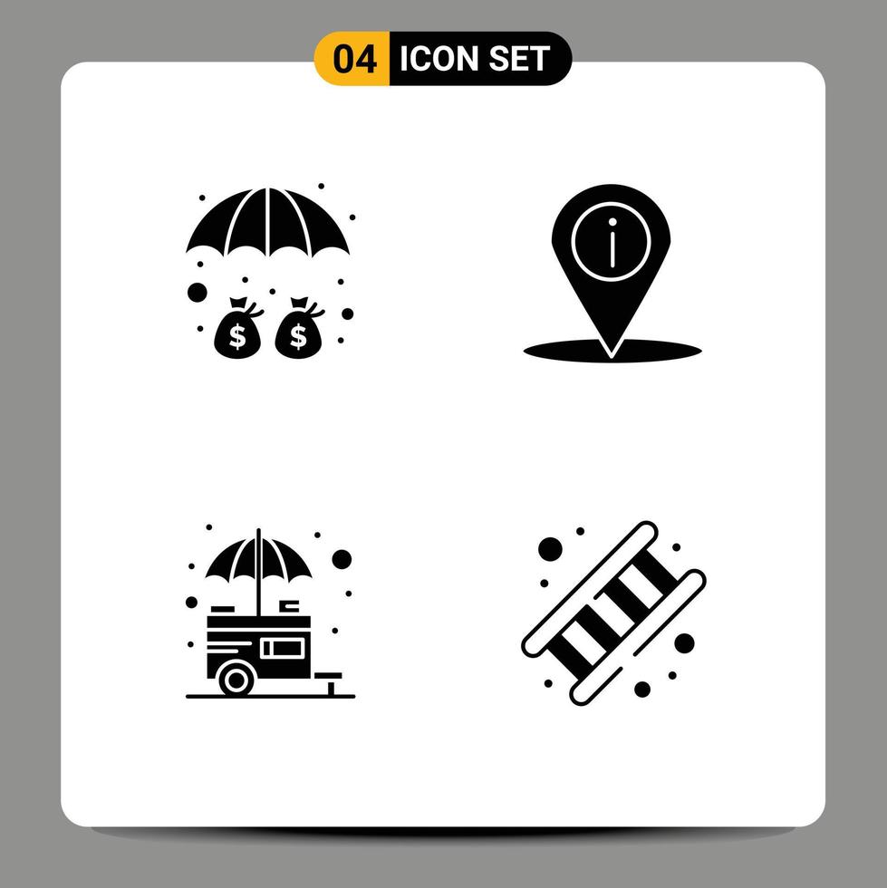 Universal Icon Symbols Group of Modern Solid Glyphs of deposit stall protection place street Editable Vector Design Elements