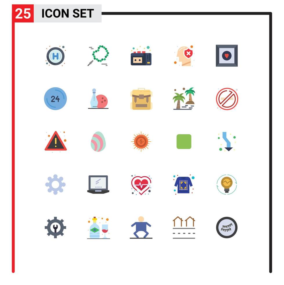 paquete de iconos de vector de stock de 25 signos y símbolos de línea para cualquier momento caja de cinta vhs favorita proteger elementos de diseño de vector editables