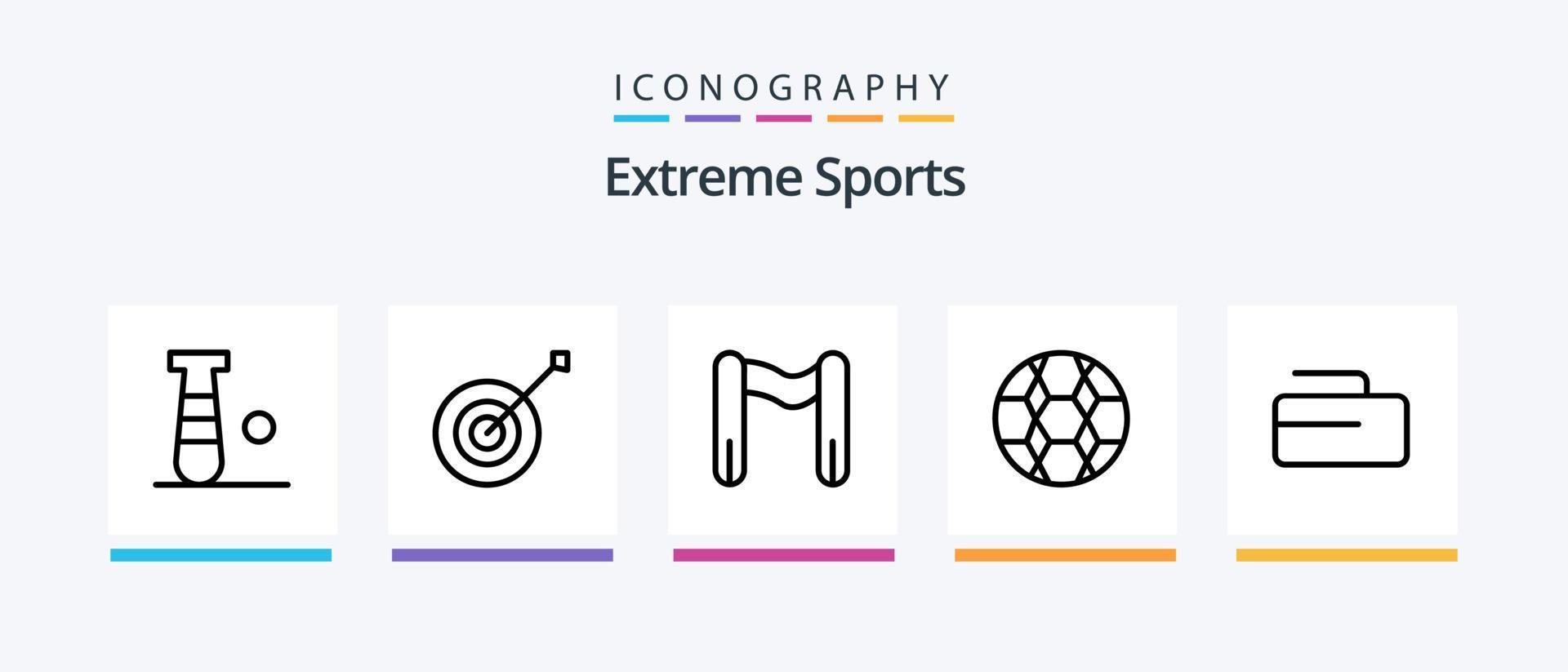 Sport Line 5 Icon Pack Including . skateboard. gym. Creative Icons Design vector