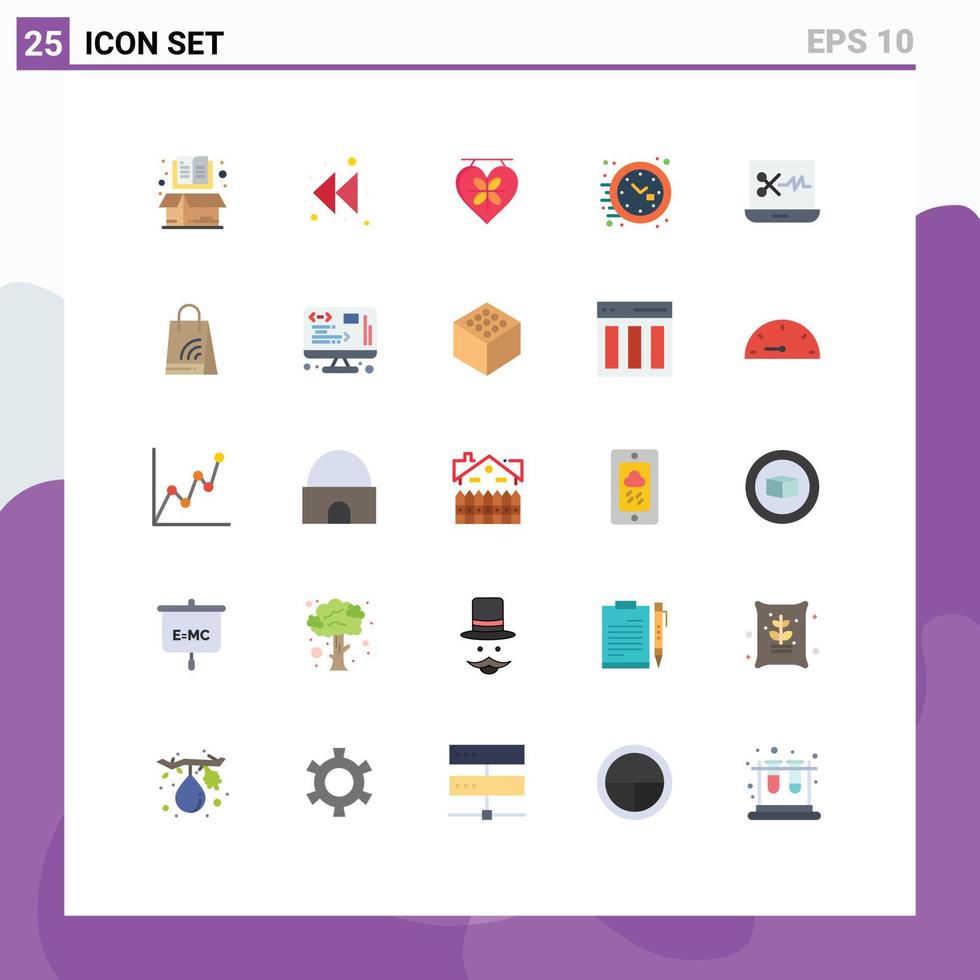 25 Creative Icons Modern Signs and Symbols of audio editing software watch board time clock Editable Vector Design Elements