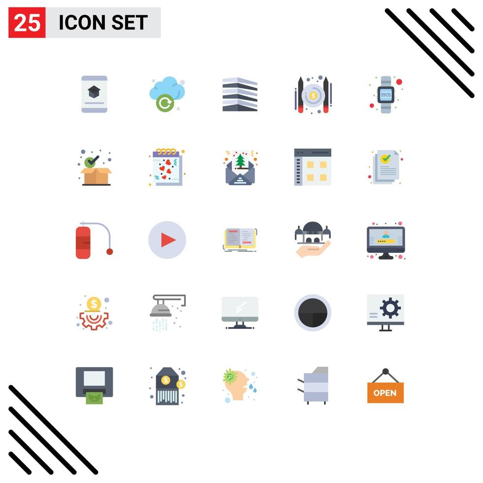 paquete de iconos de vector de stock de 25 signos y símbolos de línea para artículos de tecnología pagados por escritor elementos de diseño de vector editables reales