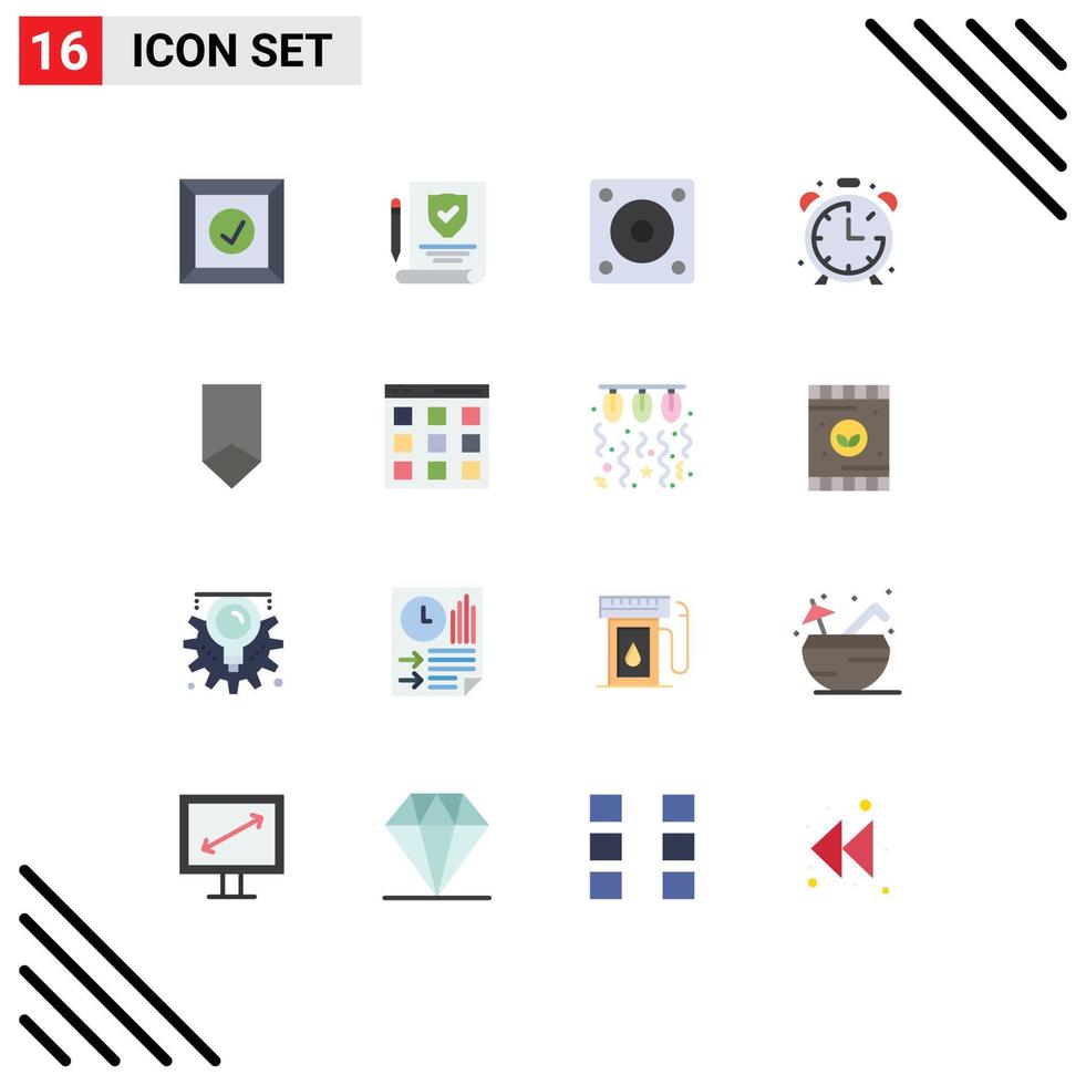 Modern Set of 16 Flat Colors Pictograph of medal award hard disk achievement education Editable Pack of Creative Vector Design Elements