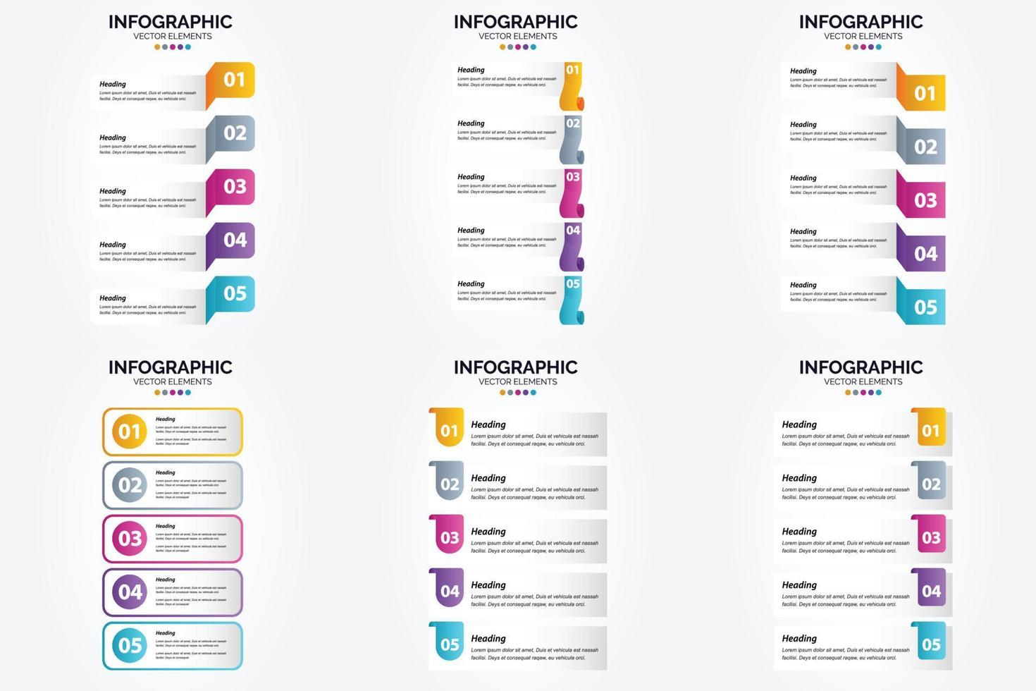 Bright and eye-catching vector illustration infographics set for advertising in brochures. flyers. and magazines.