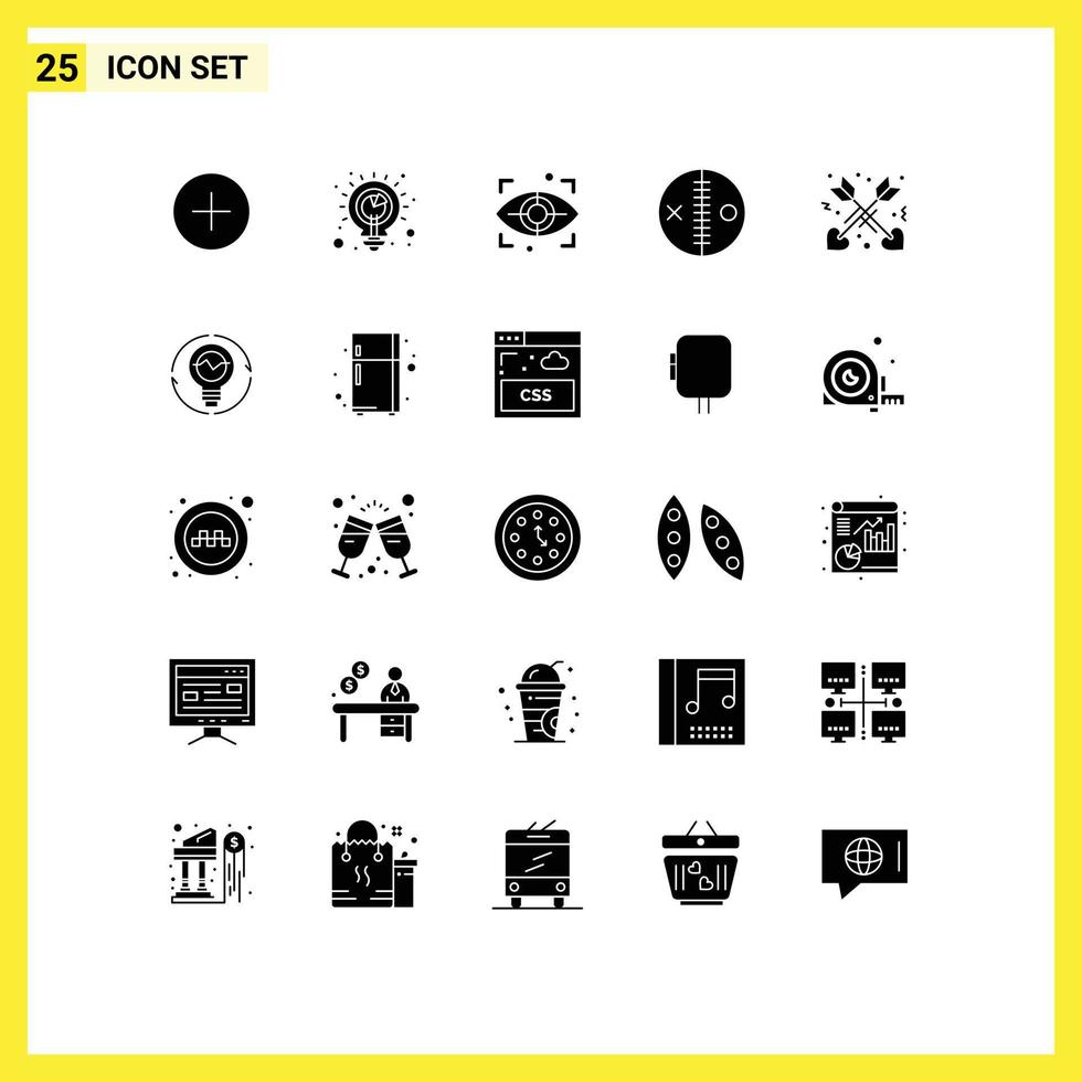 Stock Vector Icon Pack of 25 Line Signs and Symbols for love affection scan voodoo halloween Editable Vector Design Elements