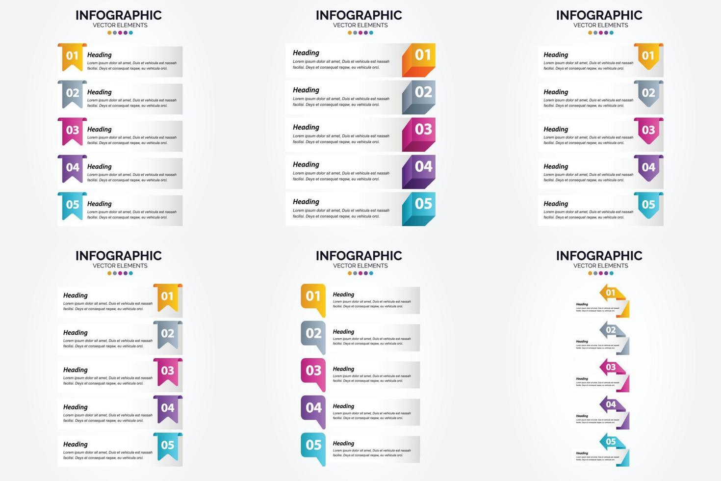 This set of vector infographics is great for advertising your business in brochures. flyers. and magazines.