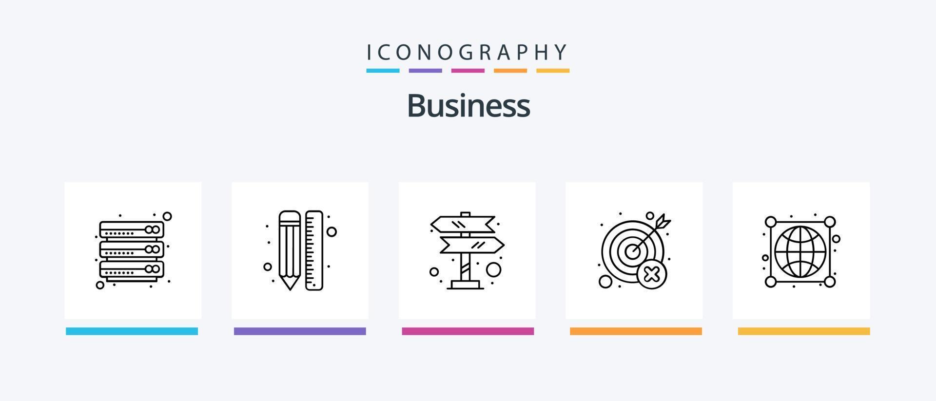 Business Line 5 Icon Pack Including graph. idea. cloud. hand. bulb. Creative Icons Design vector