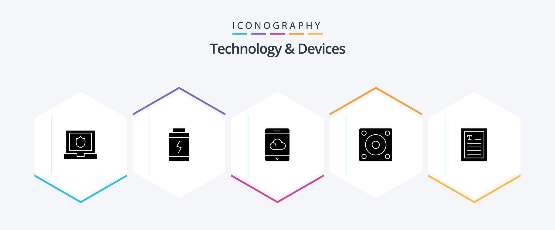 Devices 25 Glyph icon pack including . reader. smartphone. hands. technology vector
