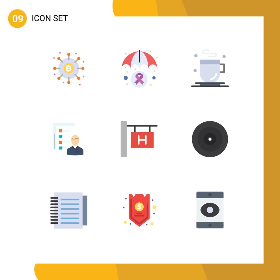 9 Creative Icons Modern Signs and Symbols of man employee cancer awareness business profile Editable Vector Design Elements