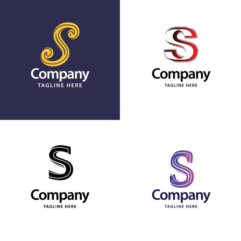 Letter S Big Logo Pack Design Creative Modern logos design for your business vector