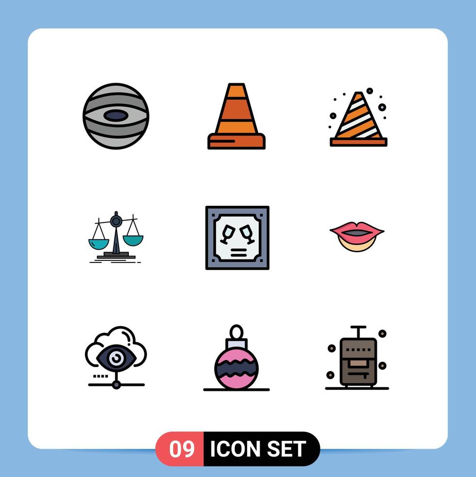 9 Creative Icons Modern Signs and Symbols of invitation card buoy profit law Editable Vector Design Elements