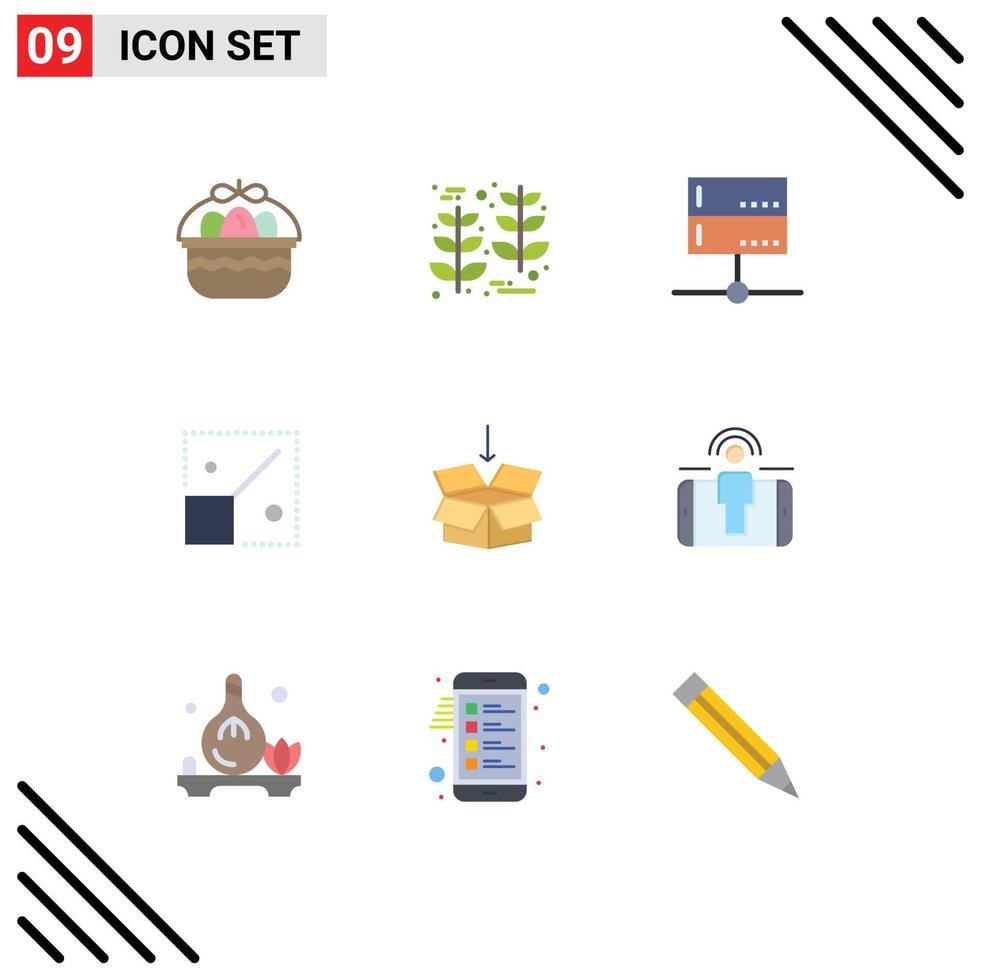 9 Creative Icons Modern Signs and Symbols of box design admin resize signal Editable Vector Design Elements