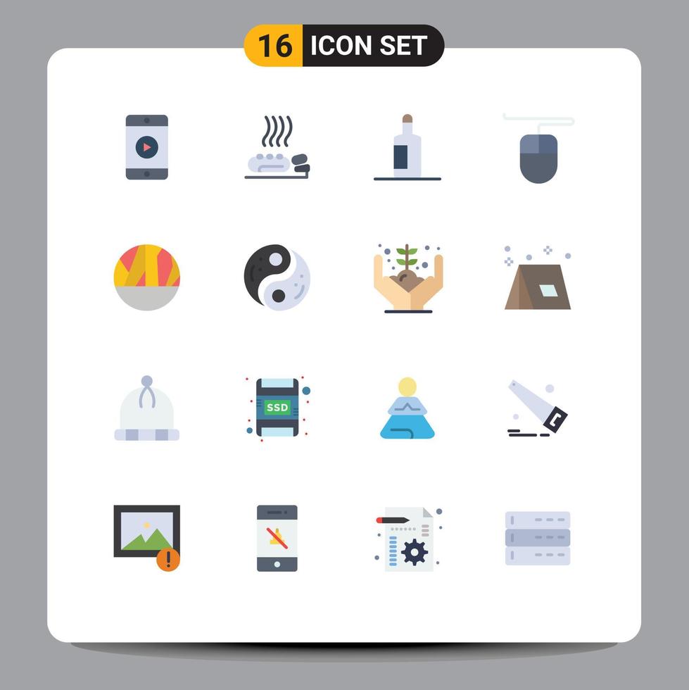 Pack of 16 Modern Flat Colors Signs and Symbols for Web Print Media such as skin wound infection spa infected wound hardware Editable Pack of Creative Vector Design Elements