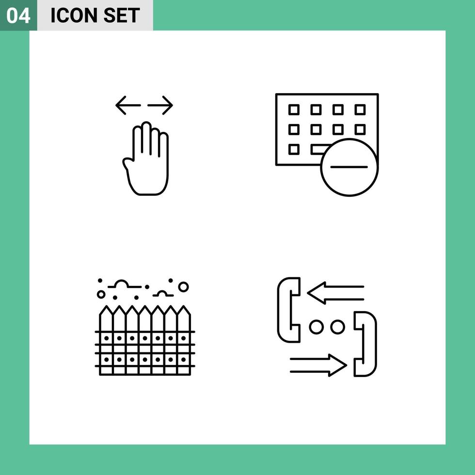 4 Universal Filledline Flat Colors Set for Web and Mobile Applications four keyboard left devices heating Editable Vector Design Elements