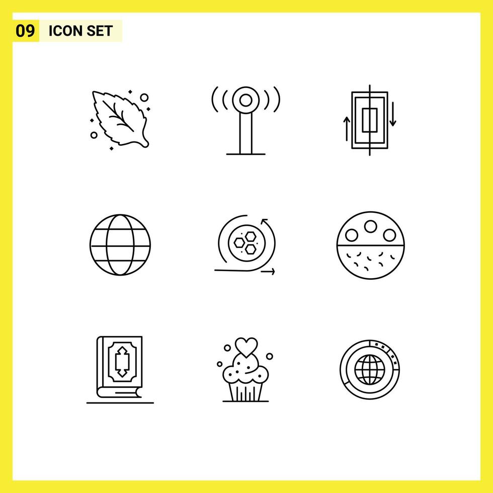 9 Thematic Vector Outlines and Editable Symbols of scince api data modeling internet Editable Vector Design Elements