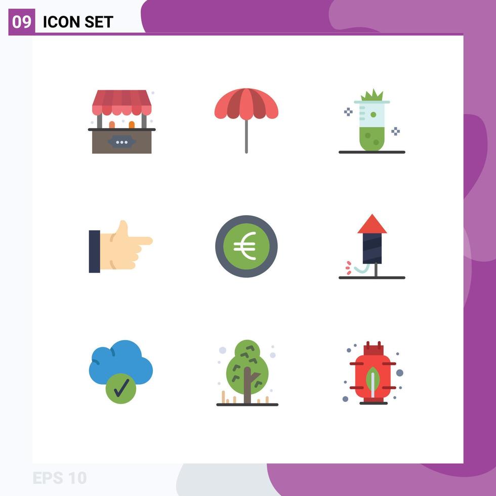 9 Creative Icons Modern Signs and Symbols of euro vote alcoholic fermentation thumbs up nuclear fusion Editable Vector Design Elements