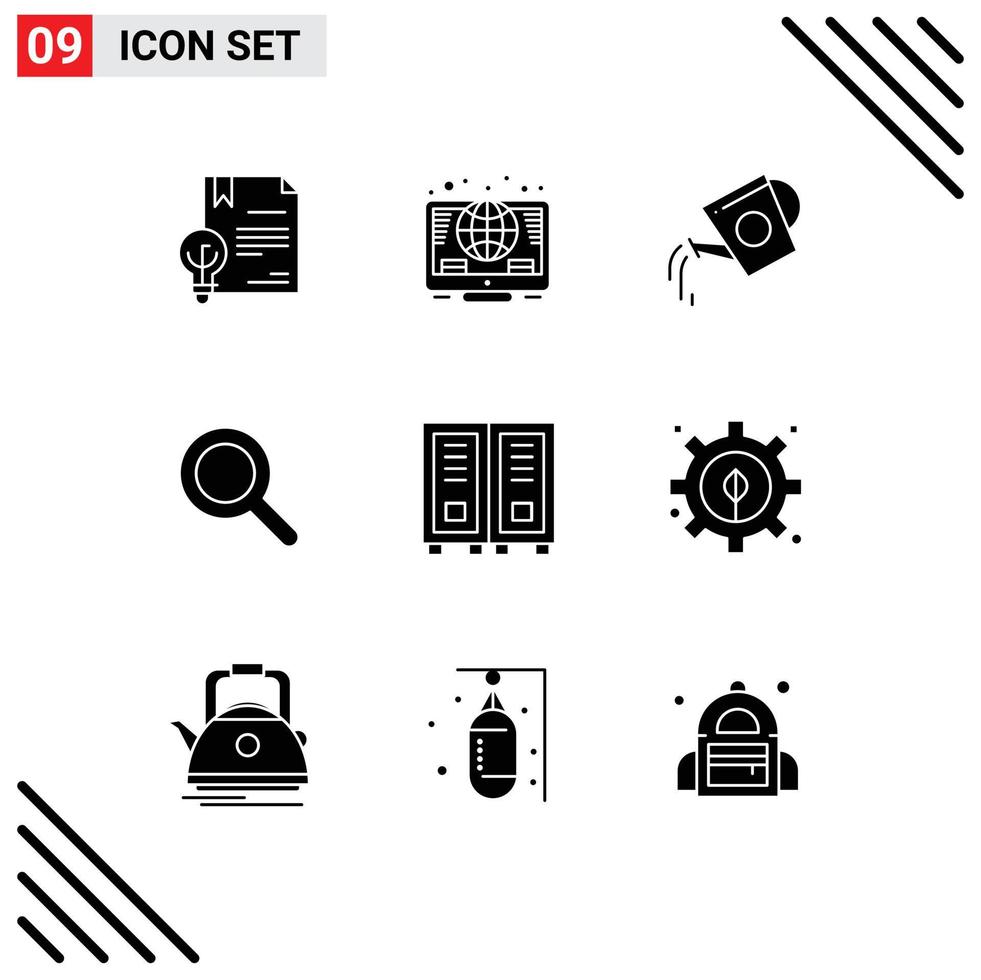 9 Creative Icons Modern Signs and Symbols of education search coins expanded tank Editable Vector Design Elements