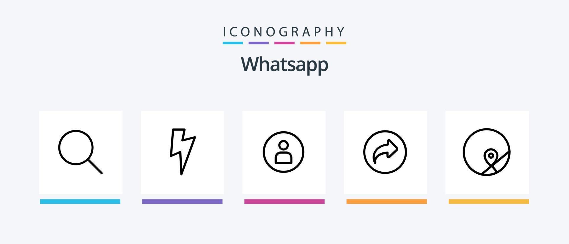 Whatsapp Line 5 Icon Pack Including . basic. flag. file. maximize. Creative Icons Design vector