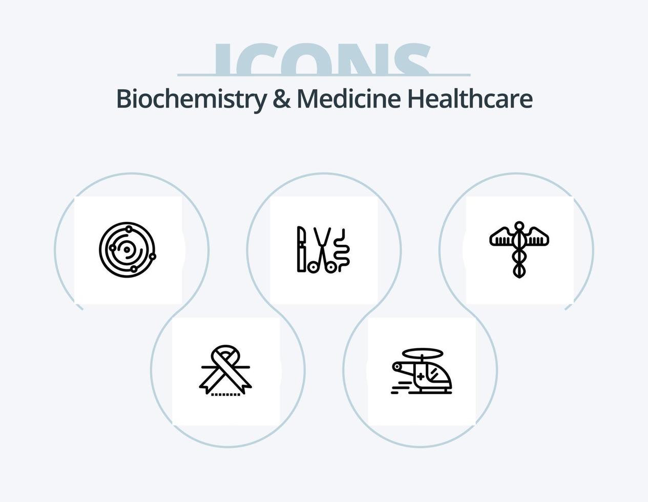 bioquímica y medicina cuidado de la salud línea icono paquete 5 diseño de iconos. médico. medicamento. transfusión. goteo . legumbres vector