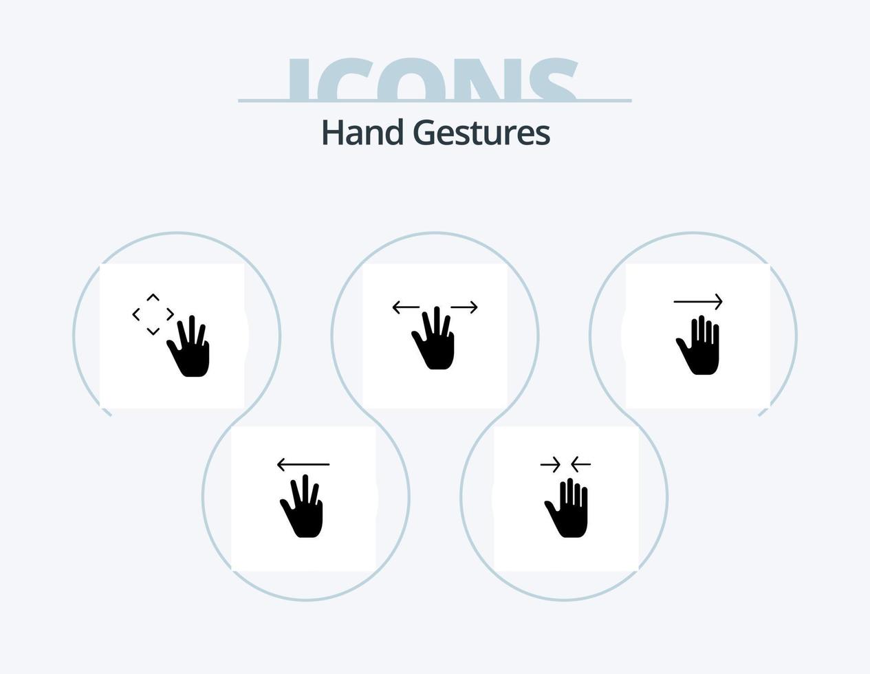 Hand Gestures Glyph Icon Pack 5 Icon Design. hand. mobile. zoom in. hand. croup vector