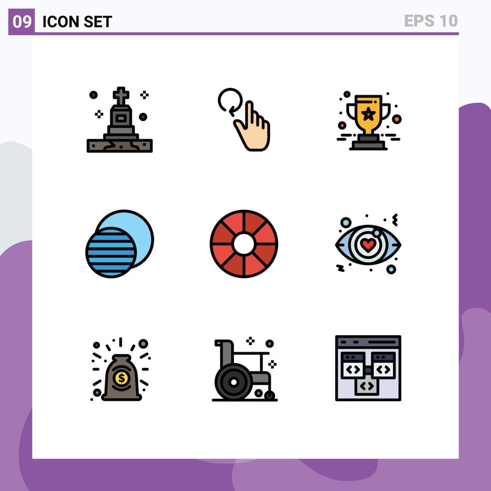 9 Creative Icons Modern Signs and Symbols of travel sun achievement space eclipse Editable Vector Design Elements