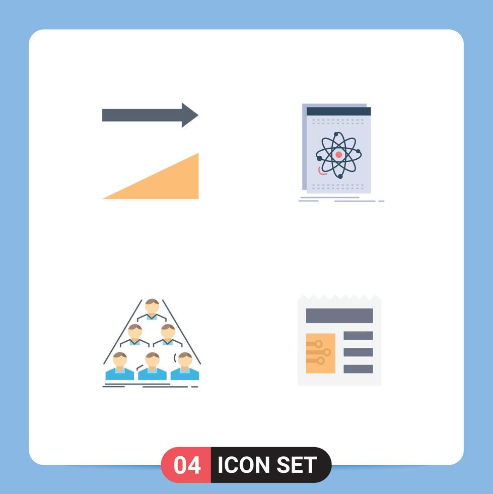 Mobile Interface Flat Icon Set of 4 Pictograms of ascending build api platform business Editable Vector Design Elements
