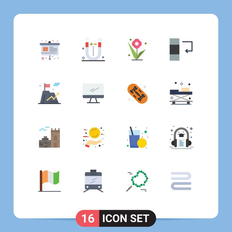 Stock Vector Icon Pack of 16 Line Signs and Symbols for goal business flower swap column Editable Pack of Creative Vector Design Elements