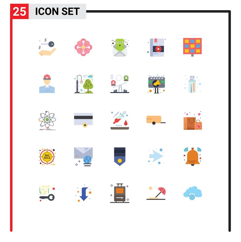 25 Creative Icons Modern Signs and Symbols of construction solar communication panel medicine Editable Vector Design Elements