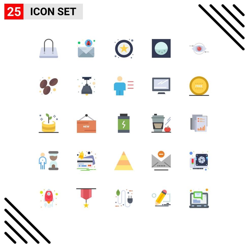 25 Universal Flat Colors Set for Web and Mobile Applications plan marketing online eye washing Editable Vector Design Elements