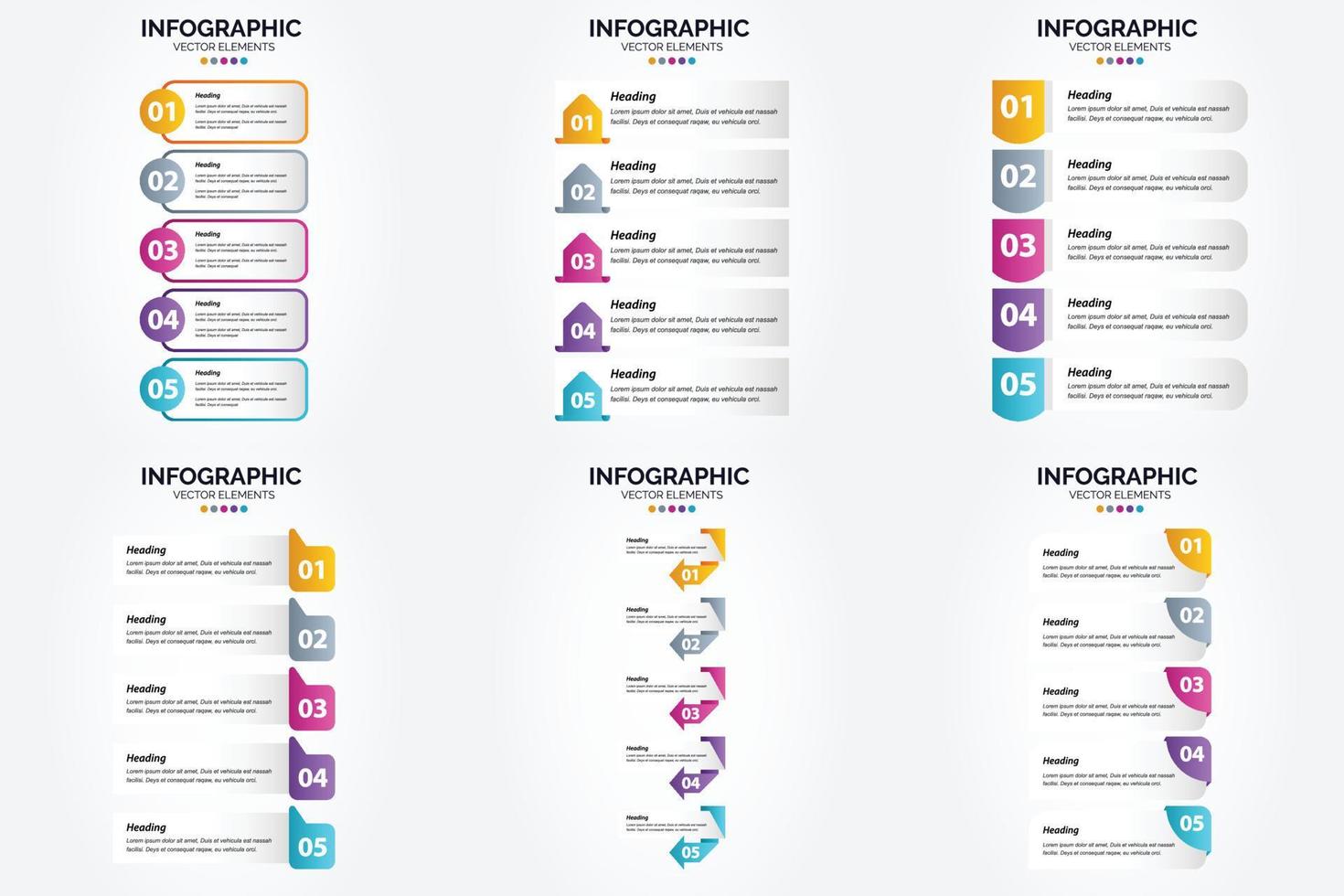 The vector illustrations in this set are ideal for creating infographics for advertising. brochures. flyers. and magazines.