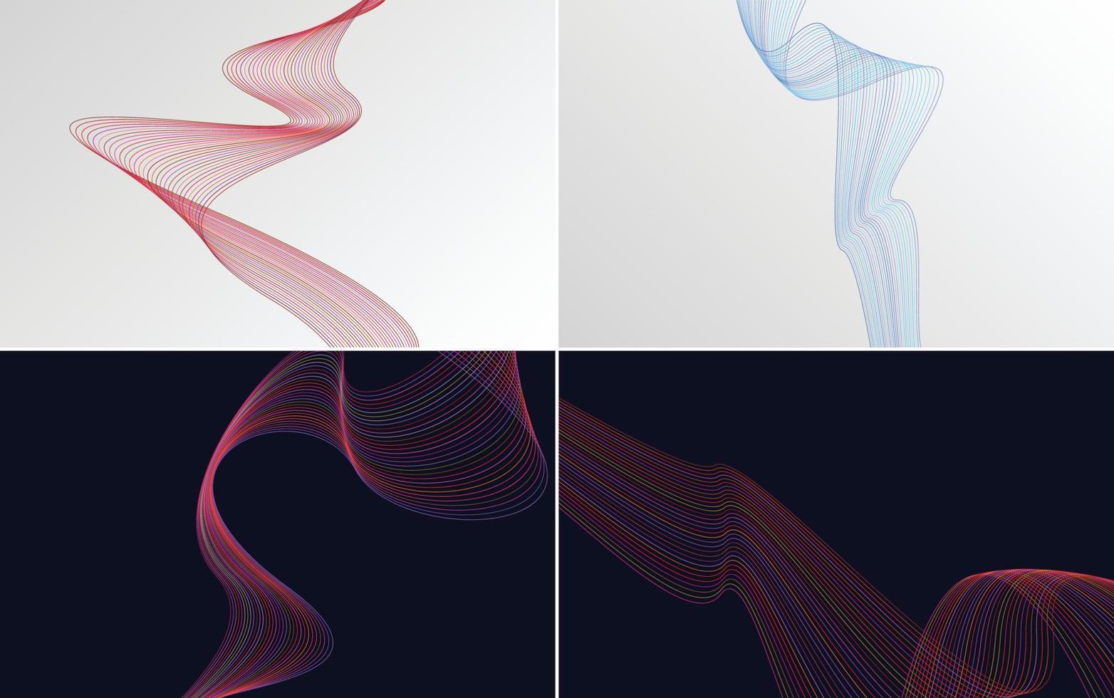 Wave curve abstract vector backgrounds for a modern and elegant design
