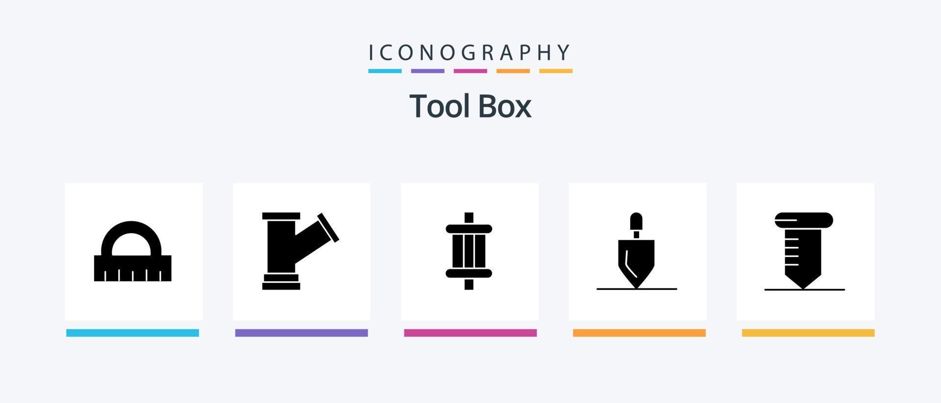 paquete de iconos de glifo 5 de herramientas que incluye herramientas. reparar. auto. herramientas. jardinería. diseño de iconos creativos vector