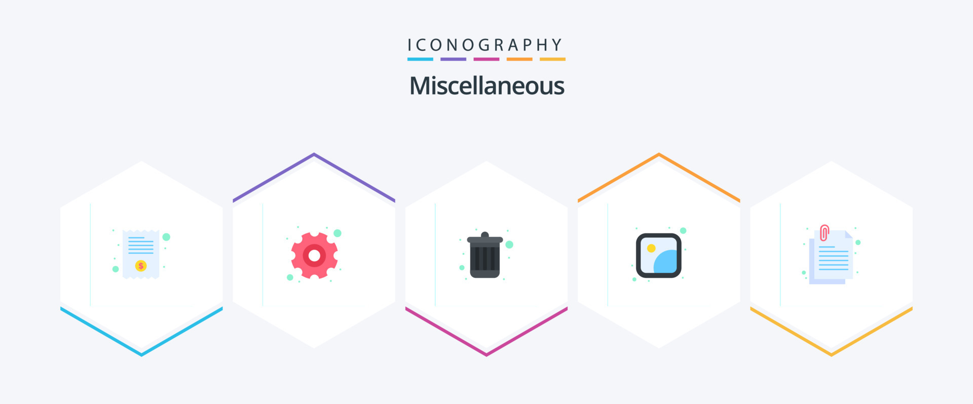 Miscellaneous 25 Flat icon pack including attachment. delete. photos ...