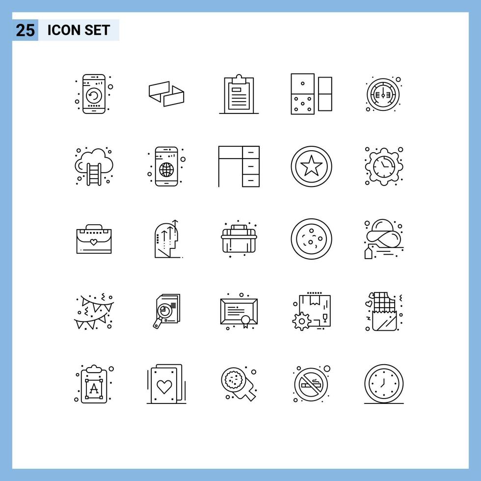 Set of 25 Vector Lines on Grid for gauge domino crypto currency casino page Editable Vector Design Elements