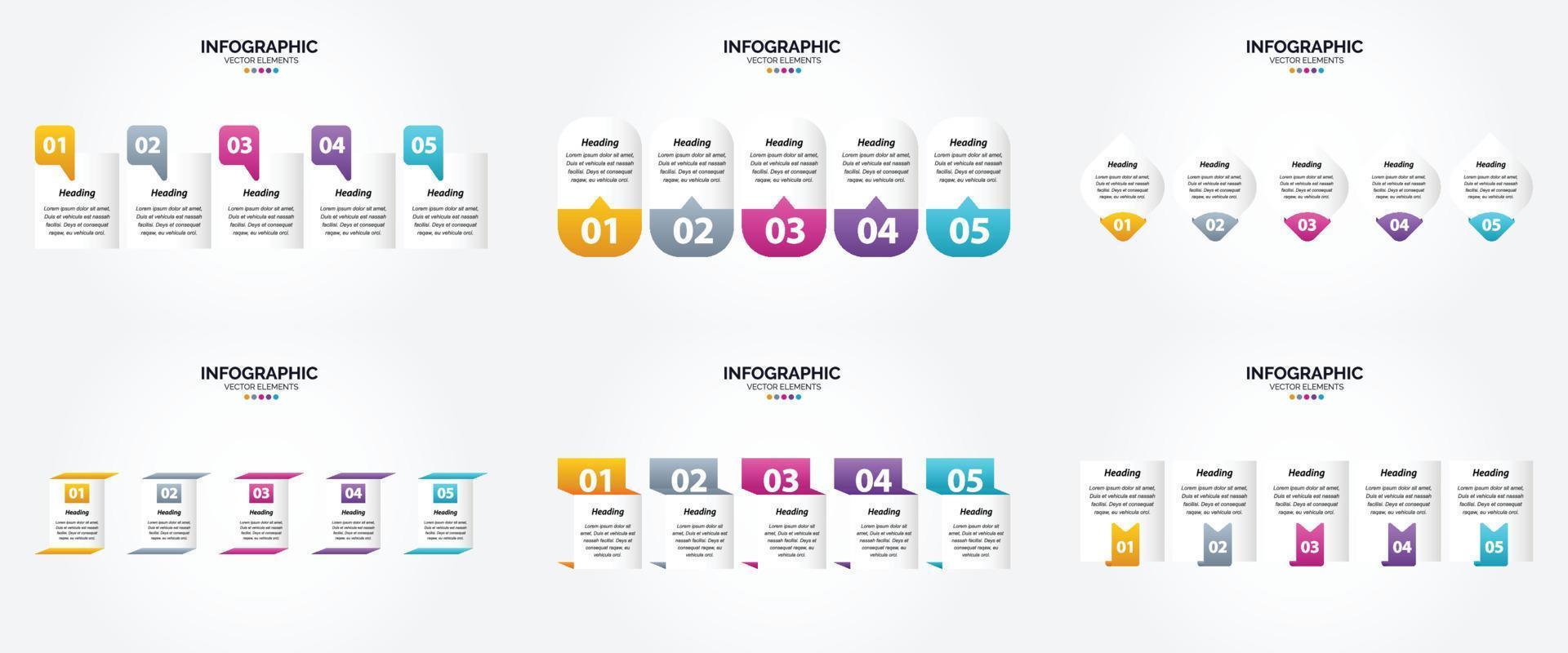 This set of vector infographics is ideal for advertising in a brochure. flyer. or magazine.
