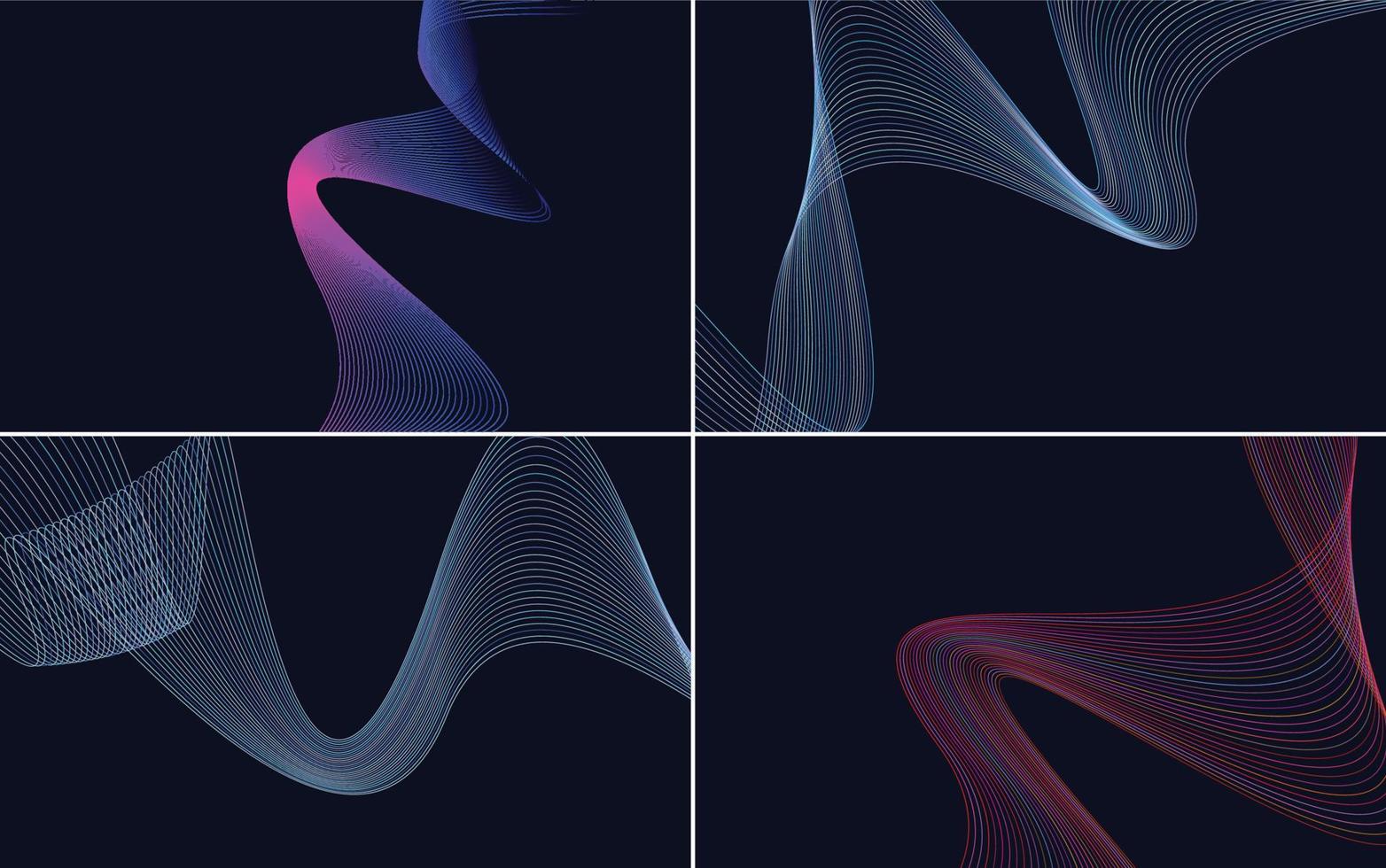 Collection of geometric minimal lines pattern set vector