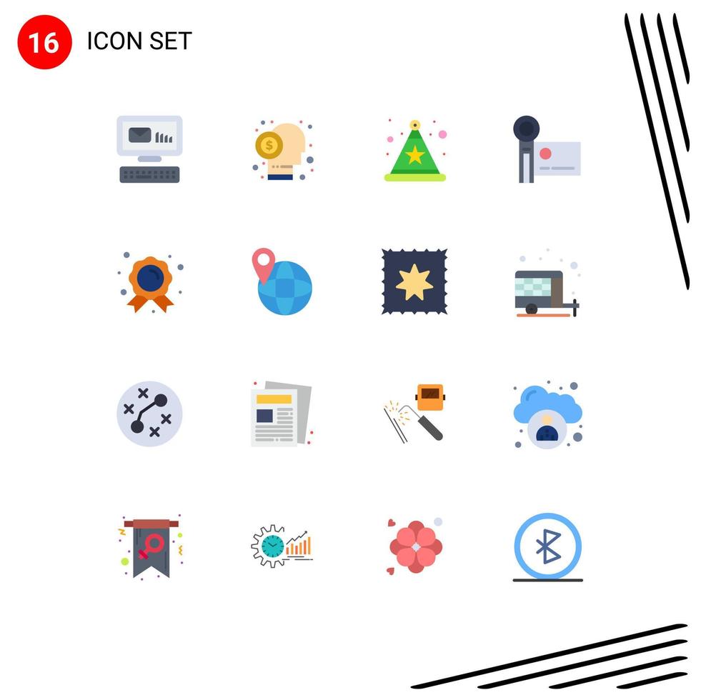 16 Creative Icons Modern Signs and Symbols of achievement recording shareholder handycam camcorder Editable Pack of Creative Vector Design Elements