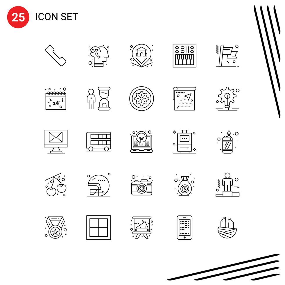 25 Creative Icons Modern Signs and Symbols of business volume pin speaker loudspeaker Editable Vector Design Elements