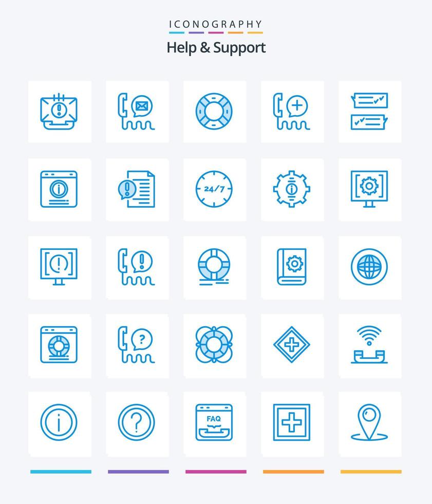 Creative Help And Support 25 Blue icon pack  Such As help. chat. ui. service. help vector