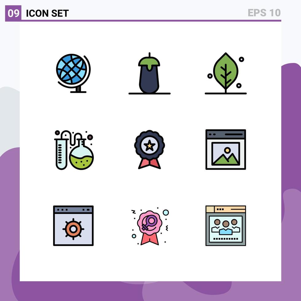 Set of 9 Modern UI Icons Symbols Signs for ecommerce education ecology back to school lab Editable Vector Design Elements
